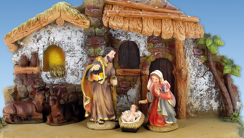 cinque personaggi del presepe tra stupore e meraviglia