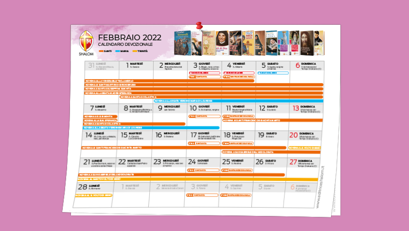calendario devozionale febbraio 2022
