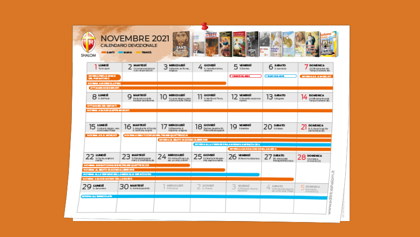 calendario devozionale di novembre 2021