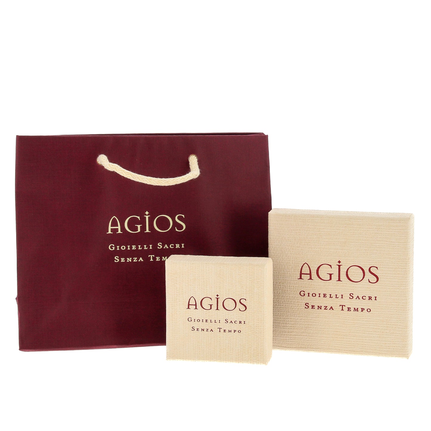 Collana Lumae Patronus, croce con zirconi blu, argento 925
