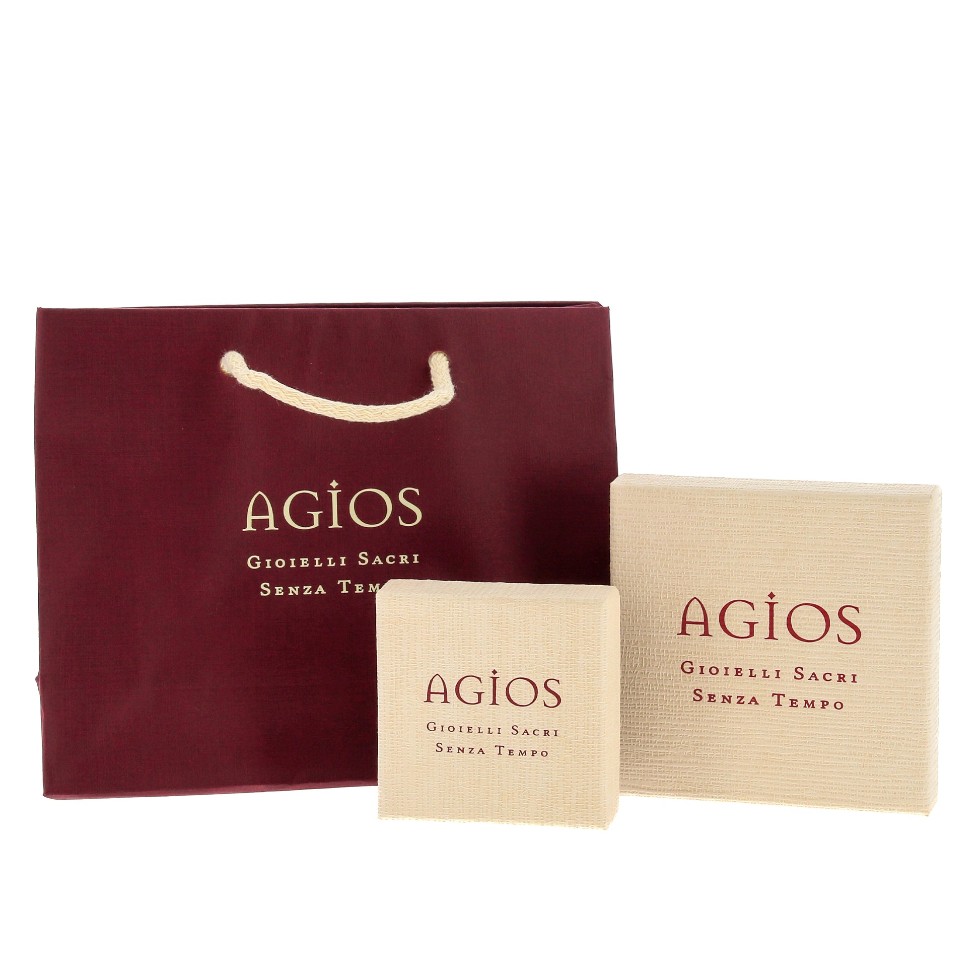 Collana Lumae Patronus, croce con zirconi blu, argento 925
