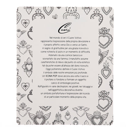 Cuore Votivo moderno in resina - cuore celeste e cornice argentata. Dimensioni 14X17,5 cm