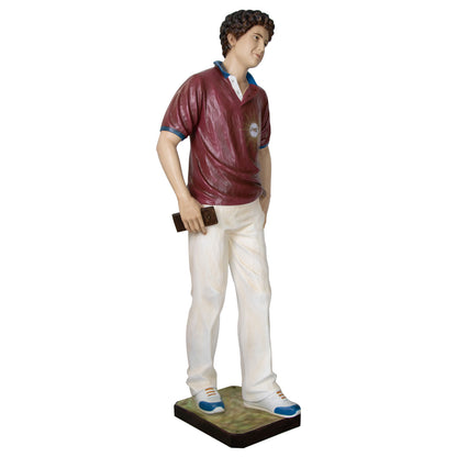 Statua San Carlo Acutis, in vetroresina colorata. Altezza 170 cm
