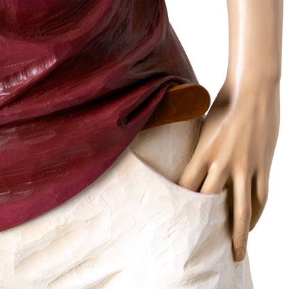 Statua San Carlo Acutis, in vetroresina colorata. Altezza 170 cm