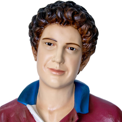 Statua San Carlo Acutis, in vetroresina colorata. Altezza 170 cm