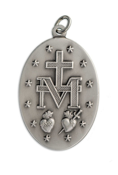Medaglia Miracolosa in argento 925. Altezza 2,2 cm