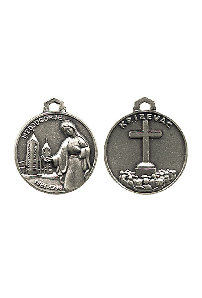 Medaglia Medjugorje in argento 925.  Diametro  1,6 cm