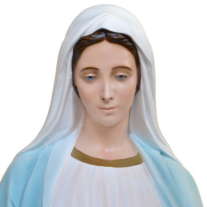 Statua Madonna Immacolata, in vetroresina. Altezza 180 cm