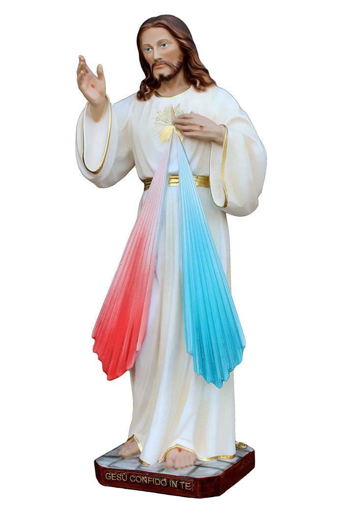 Statua Gesù misericordioso, in resina. Altezza 40 cm
