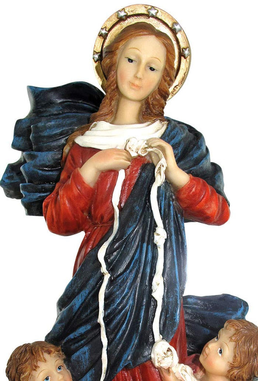 Statua Maria che scioglie i nodi, in resina. Altezza 30 cm