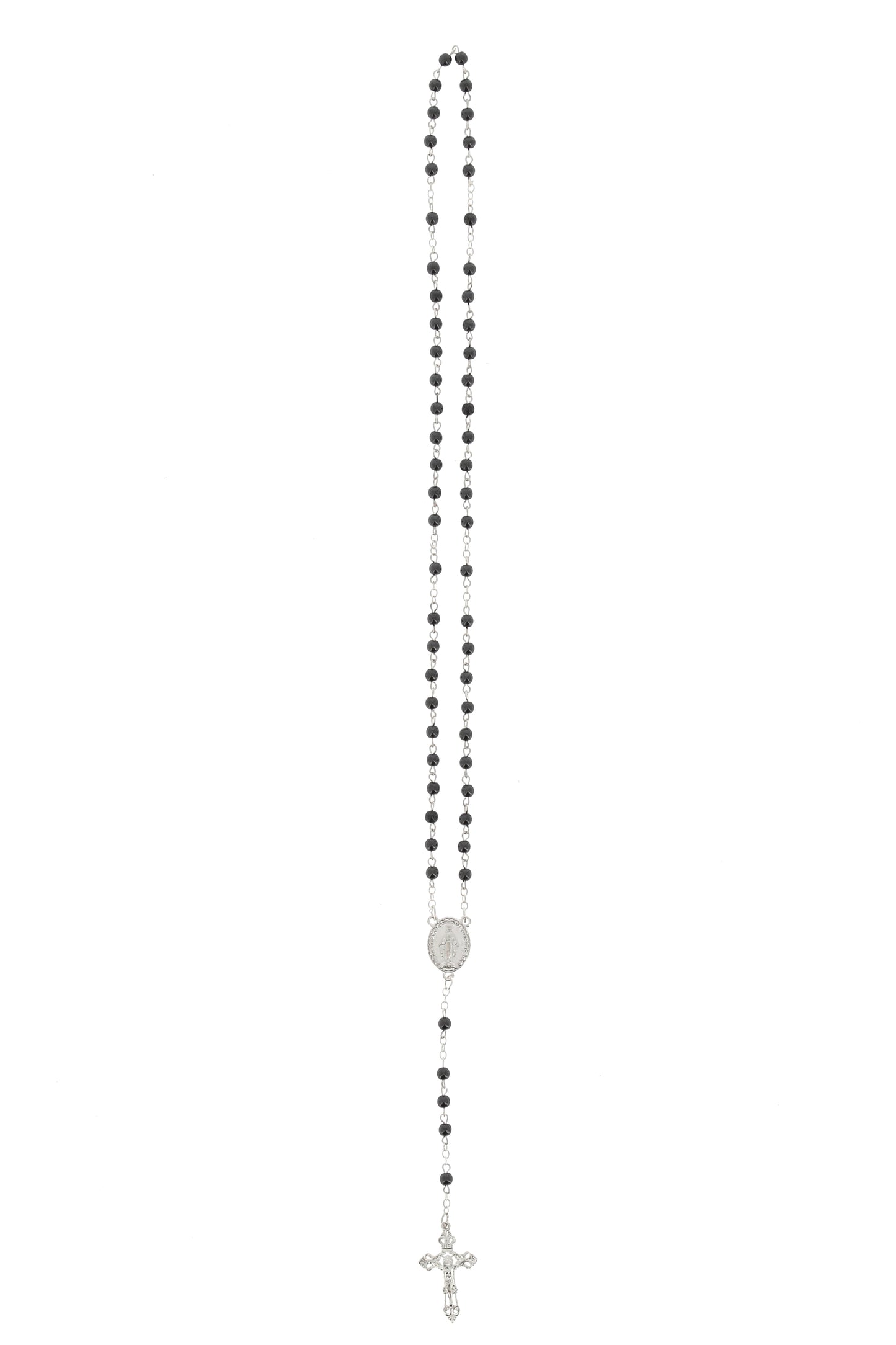 Corona grani in pietra dura Ematite 4 mm