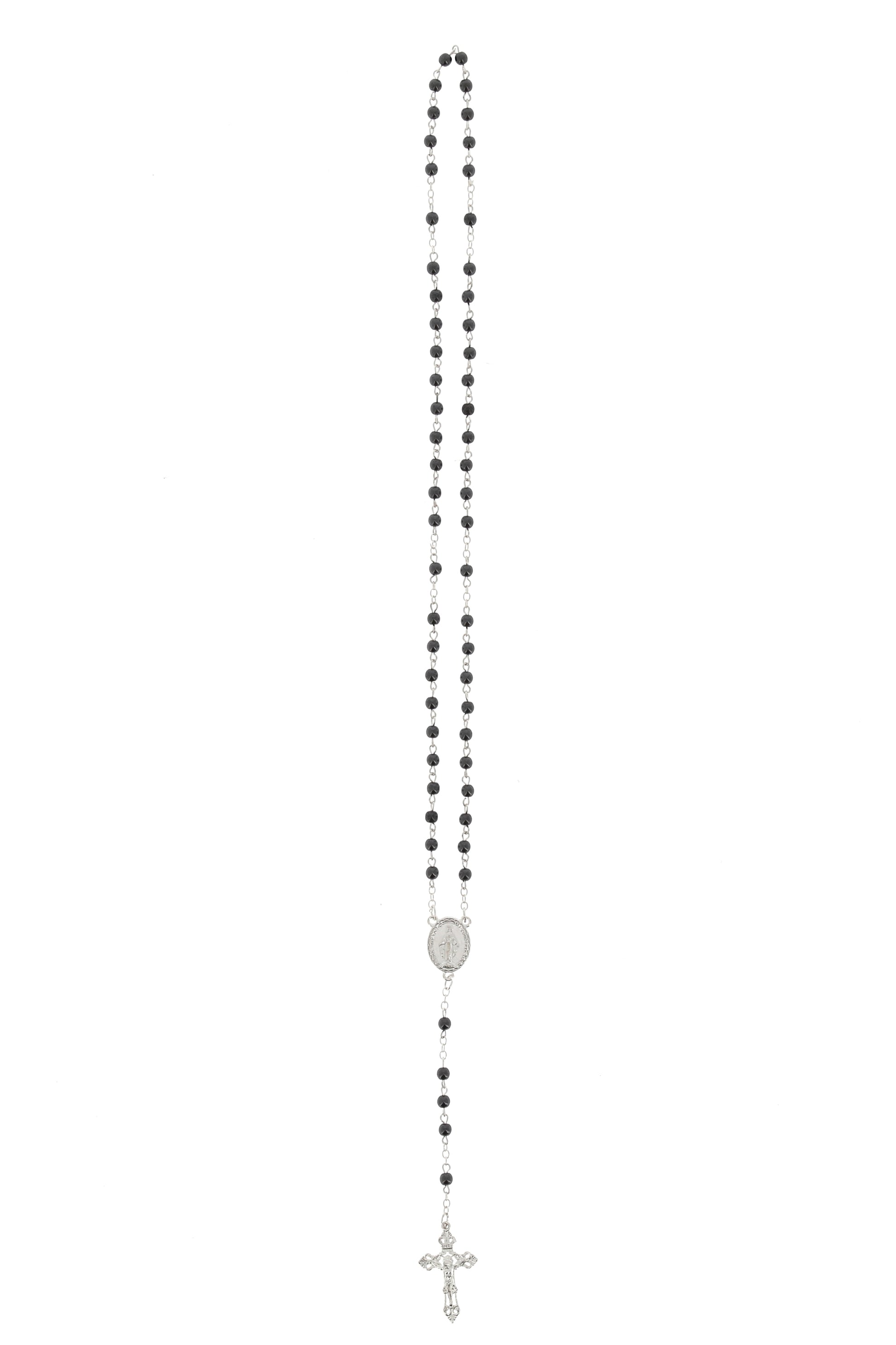 Corona grani in pietra dura Ematite 4 mm