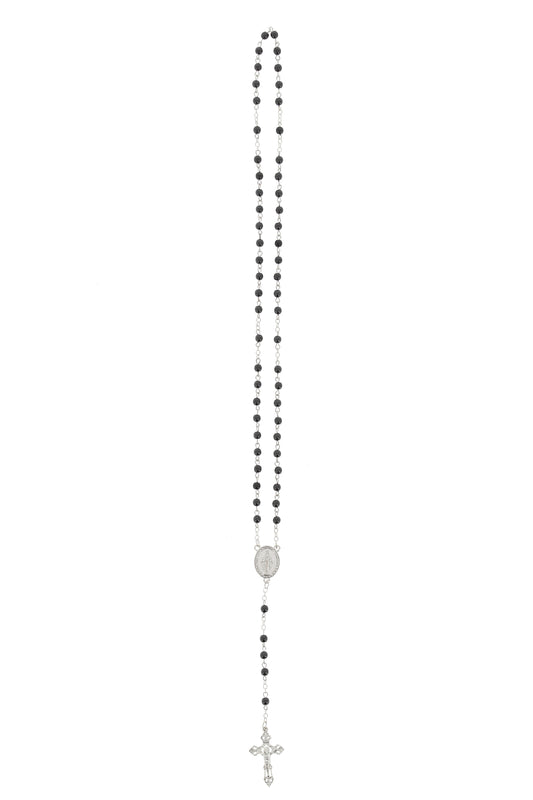 Corona grani in pietra dura Ematite 4 mm