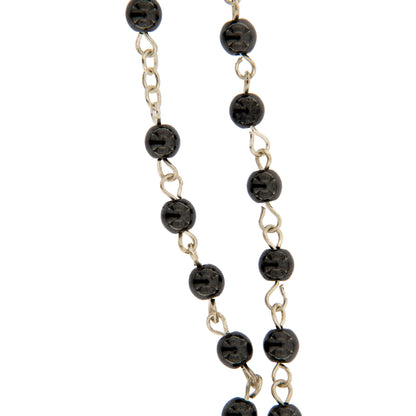 Corona grani in pietra dura Ematite 4 mm