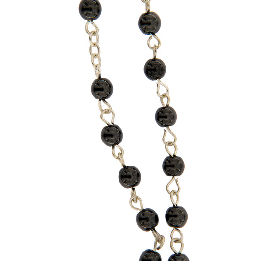 Corona grani in pietra dura Ematite 4 mm