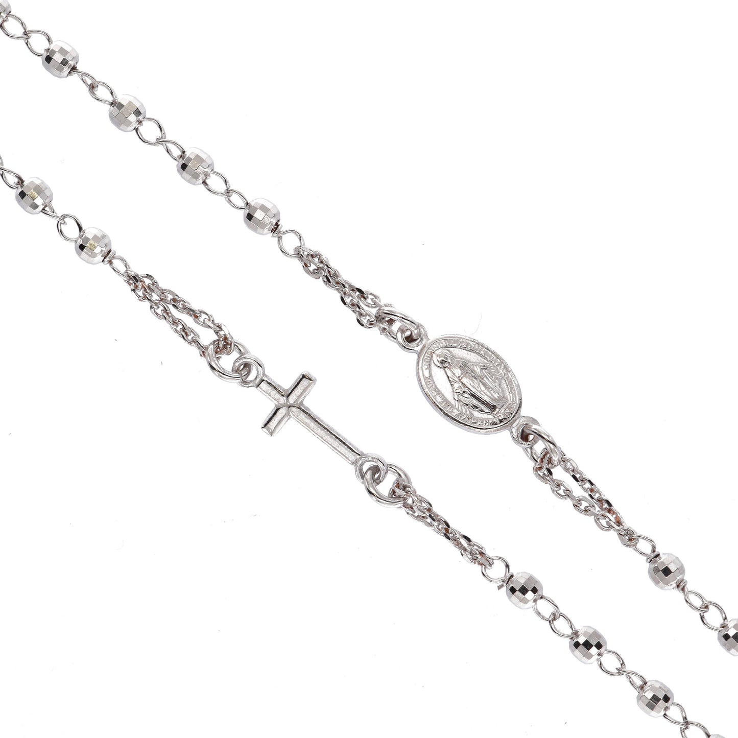 Collana Rosario girocollo, linea Custodi in argento 925