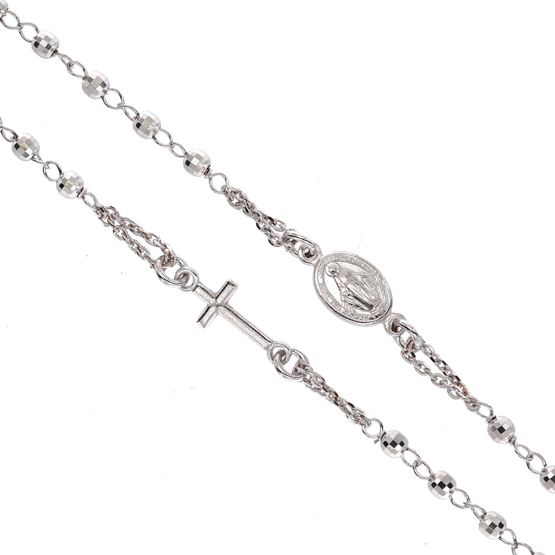 Collana Rosario girocollo, linea Custodi in argento 925