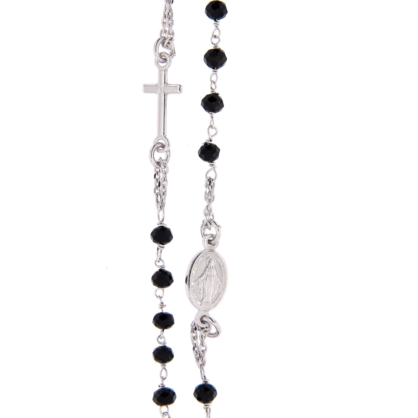 Collana Rosario girocollo, linea Custodi in argento 925
