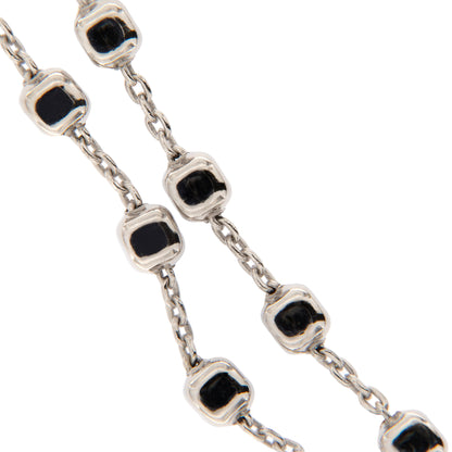 Bracciale decina, linea Custodi, grani a cubetto in argento 925