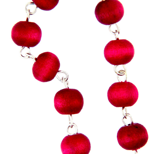 Decina del Rosario in legno al profumo di rosa