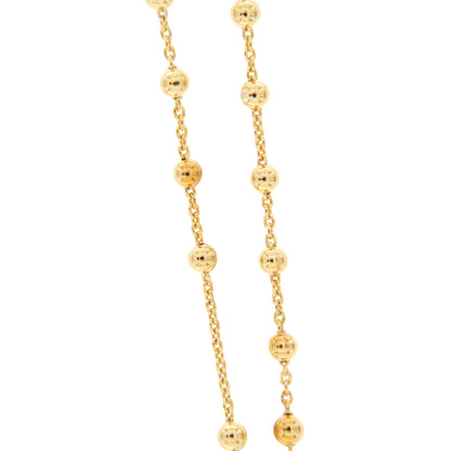 Collana Rosario croce con zirconi in argento 925 rodiato. Lunghezza 31,5 cm