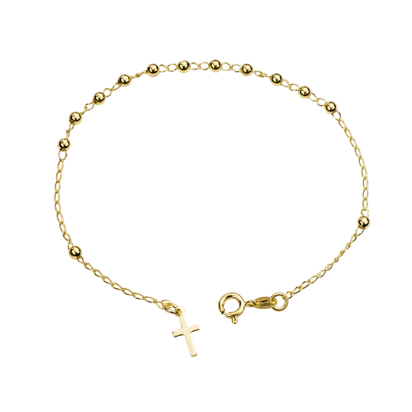 Bracciale Decina del Rosario in argento 925 rodiato