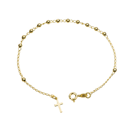 Bracciale Decina del Rosario in argento 925 rodiato