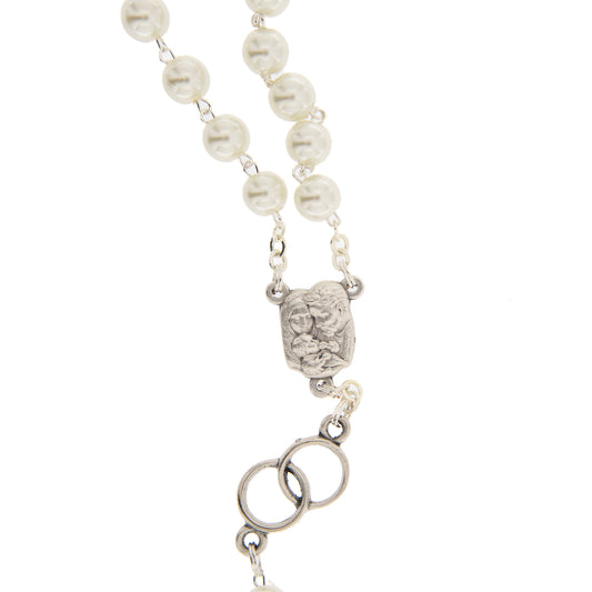 Corona per gli Sposi in vetro perlato, grani 6 mm