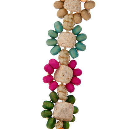 Bracciale in corda, pietra e legno
