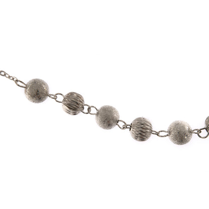 Bracciale decina, grani in metallo 8 mm