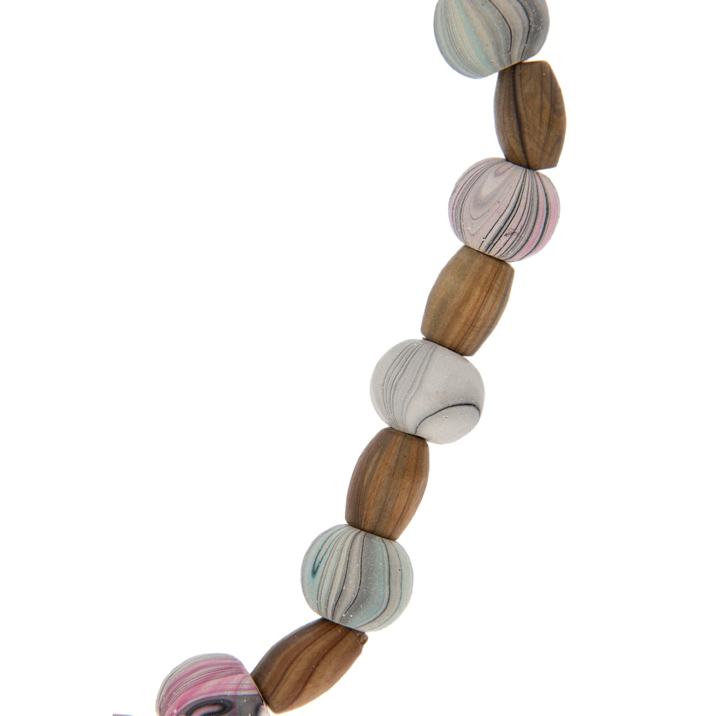 Bracciale elastico con grani in legno 8 mm