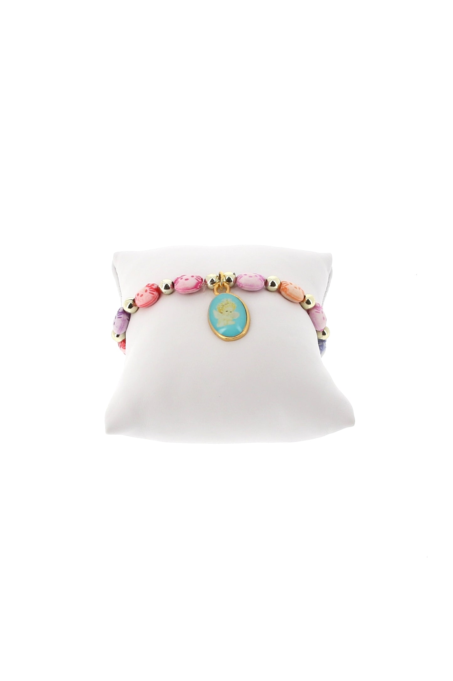 Bracciale elastico bimbi con ciondolo Angelo Custode