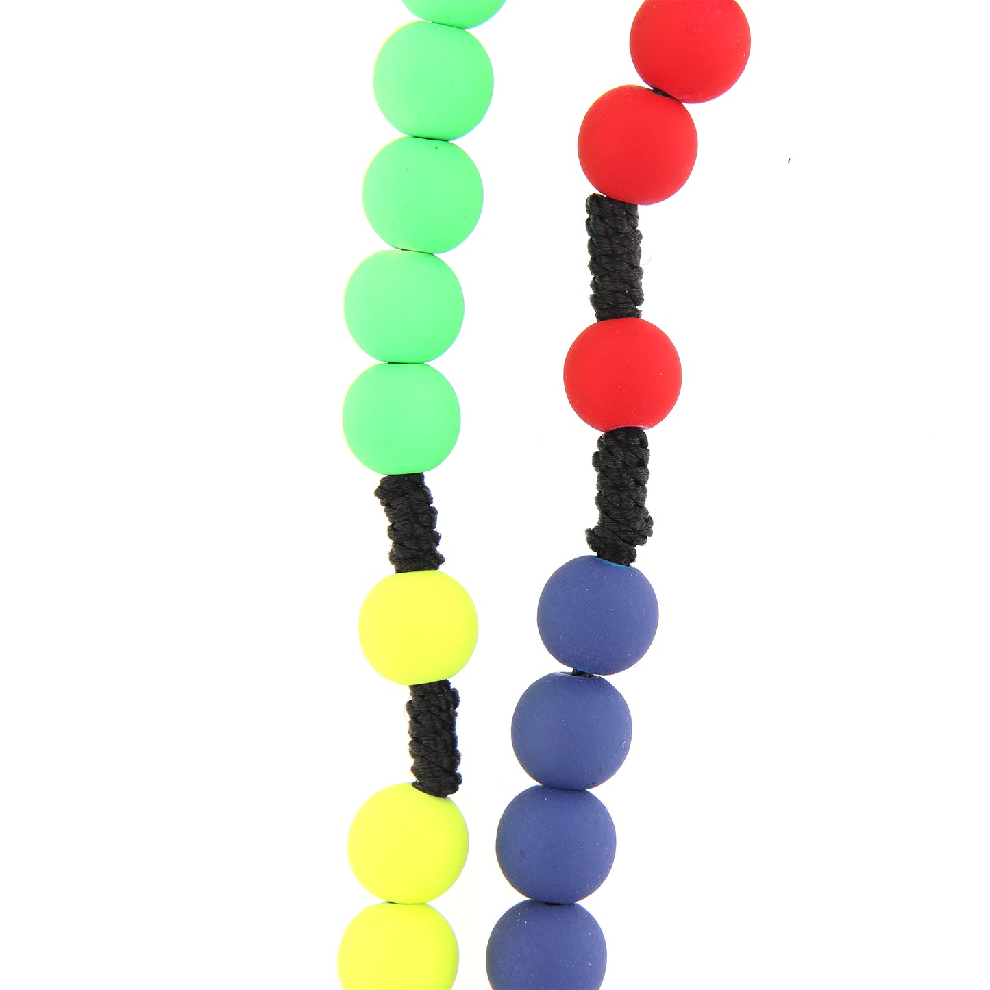 Corona indossabile in corda e grani in plastica fluo 7 mm