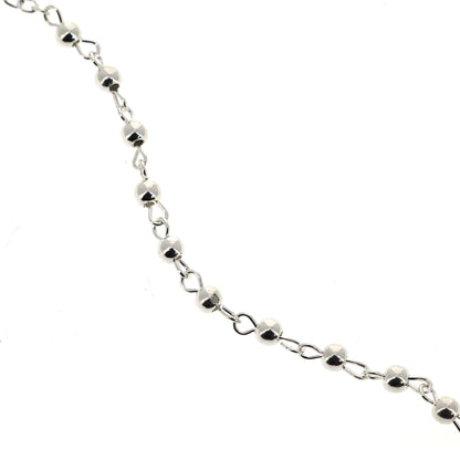 Bracciale decina in resina argentata