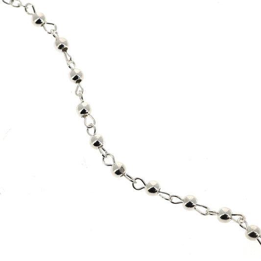 Bracciale decina in resina argentata