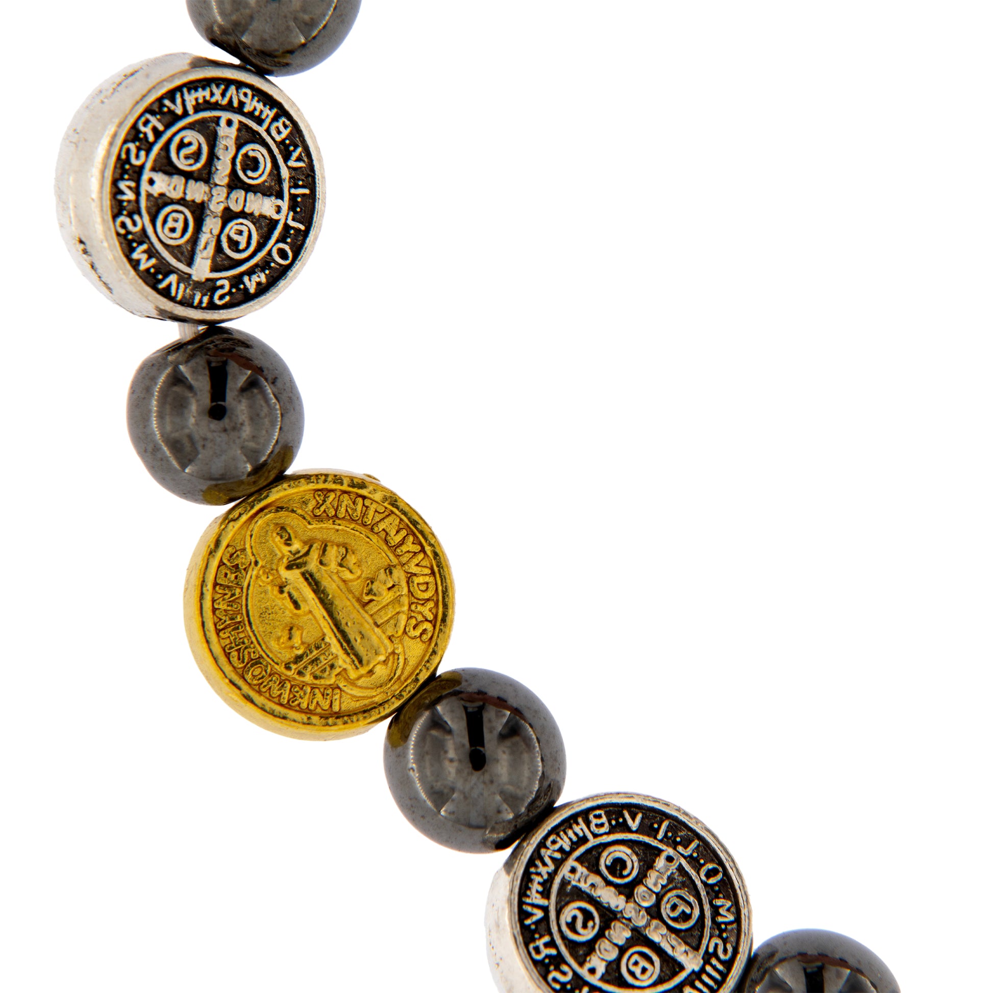 Bracciale elastico San Benedetto in Ematite