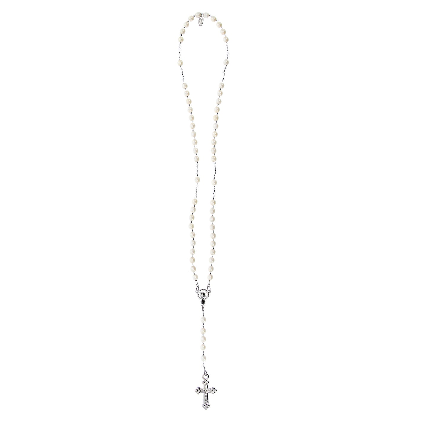 Collana Corona del Rosario, grani in vetro di Murano 6 mm