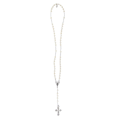 Collana Corona del Rosario, grani in vetro di Murano 6 mm