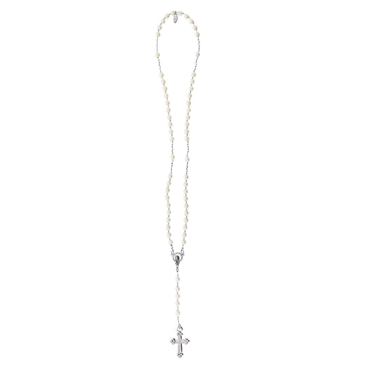 Collana Corona del Rosario, grani in vetro di Murano 6 mm