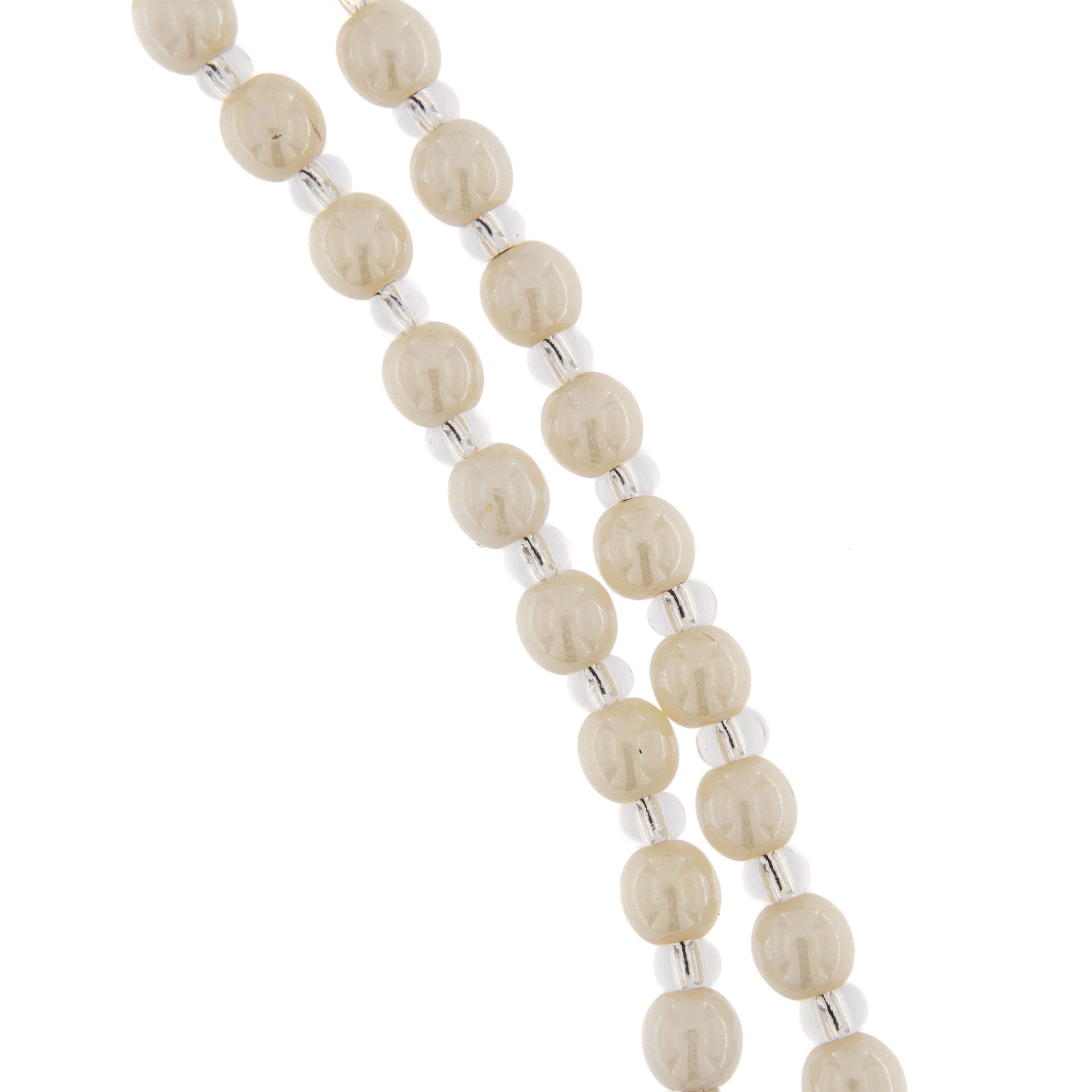 Collana Corona del Rosario, grani in vetro di Murano 6 mm