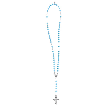 Collana Corona del Rosario, grani in vetro di Murano 6 mm