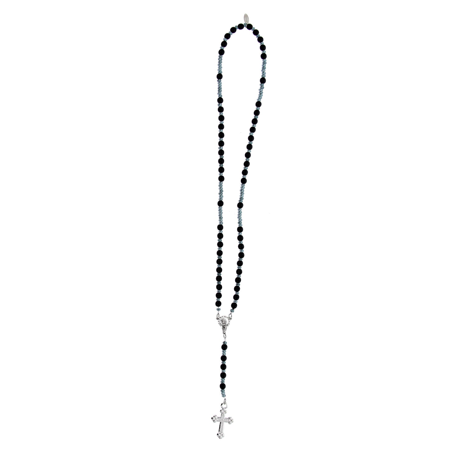 Collana Corona del Rosario, grani in vetro di Murano 6 mm