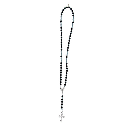 Collana Corona del Rosario, grani in vetro di Murano 6 mm