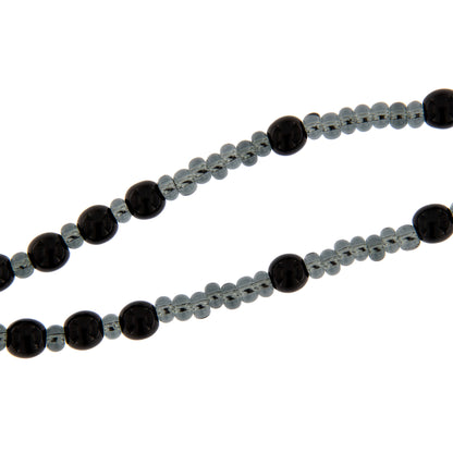 Collana Corona del Rosario, grani in vetro di Murano 6 mm