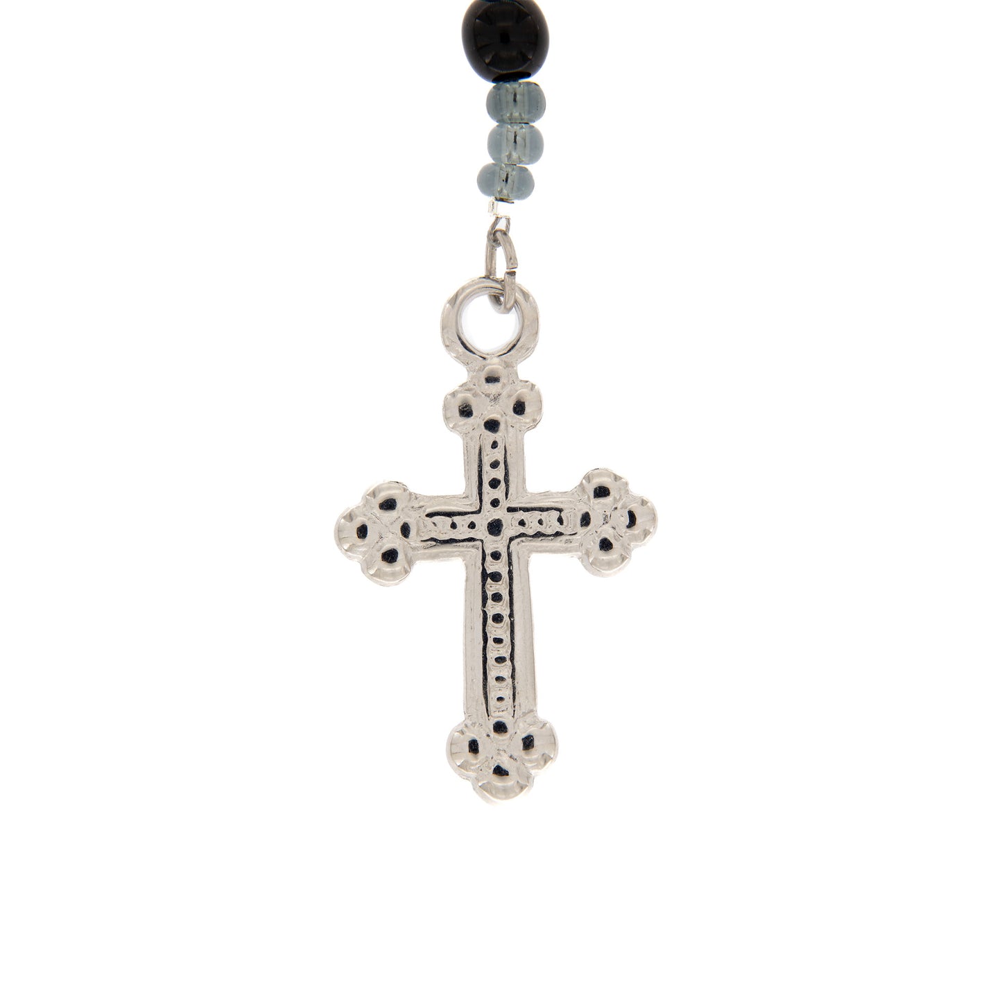 Collana Corona del Rosario, grani in vetro di Murano 6 mm