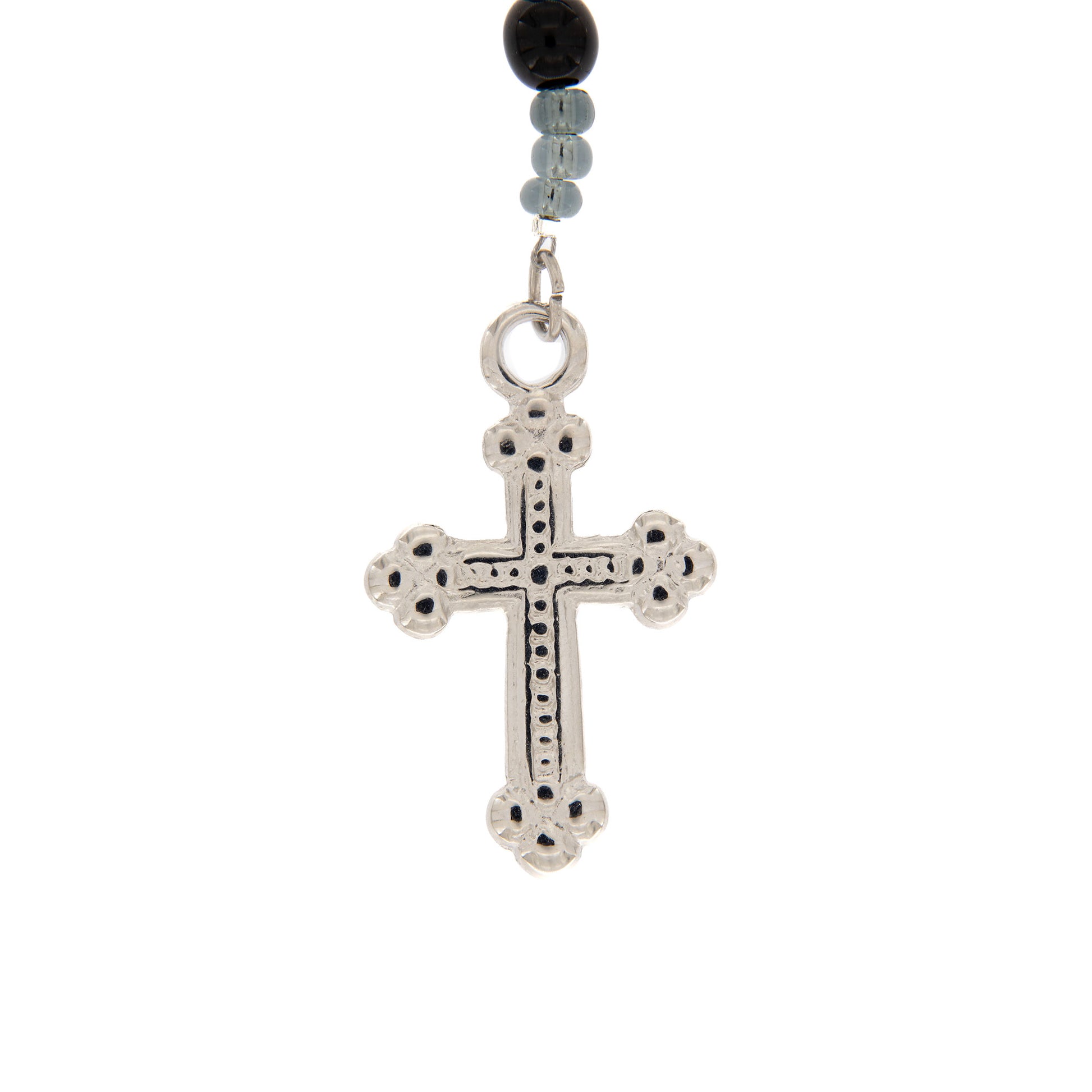 Collana Corona del Rosario, grani in vetro di Murano 6 mm