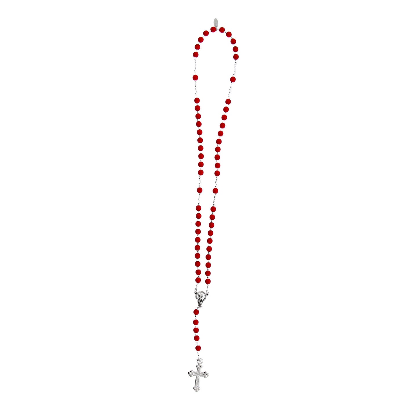 Collana Corona del Rosario, grani in vetro di Murano 6 mm