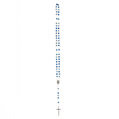 Corona della Madonna di Fatima, grani in vetro maculato 6 mm