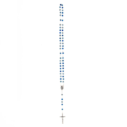 Corona della Madonna di Fatima, grani in vetro maculato 6 mm