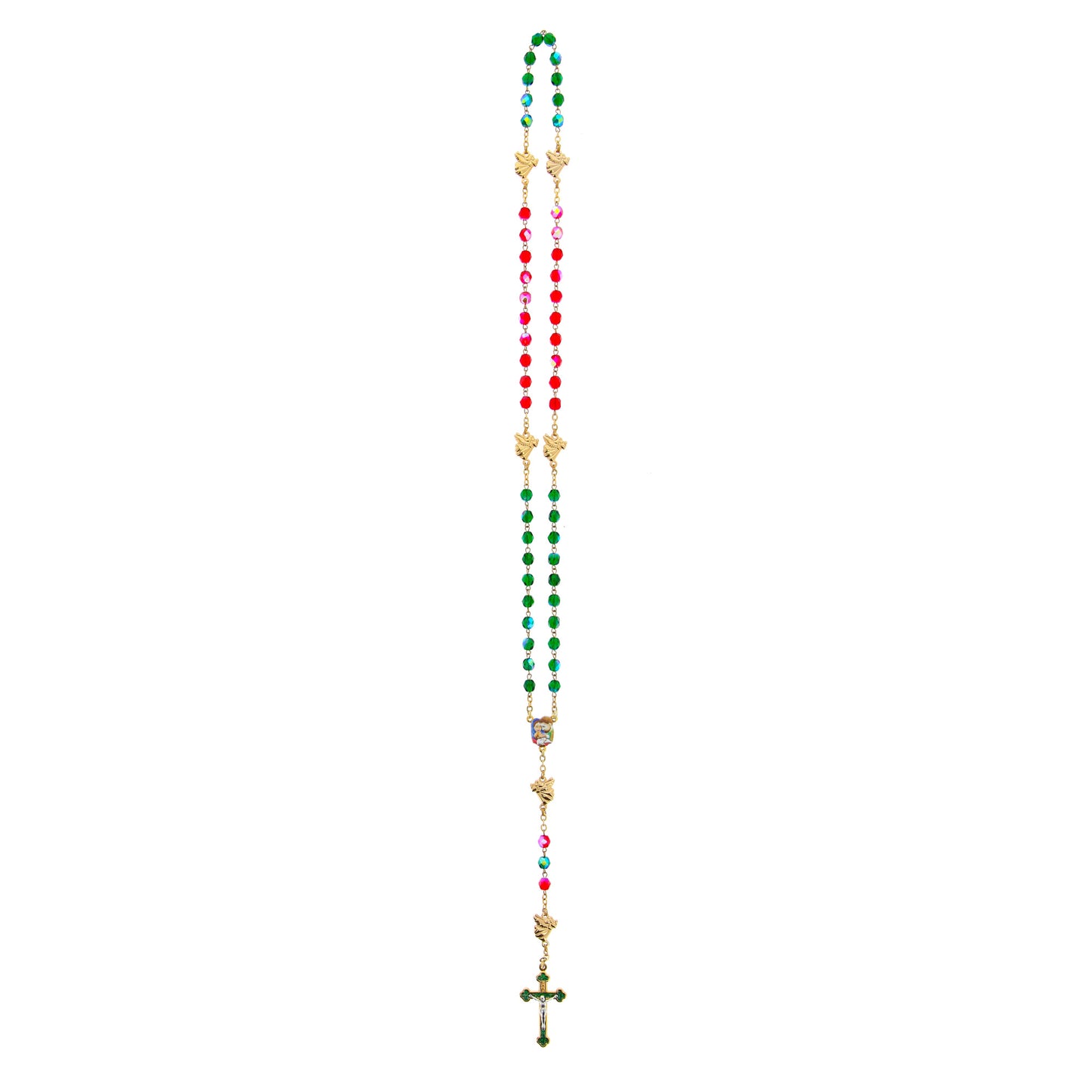 Corona del Natale con grani in vetro 6 mm e confezione